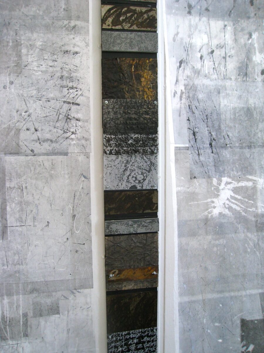 close up of wall installation