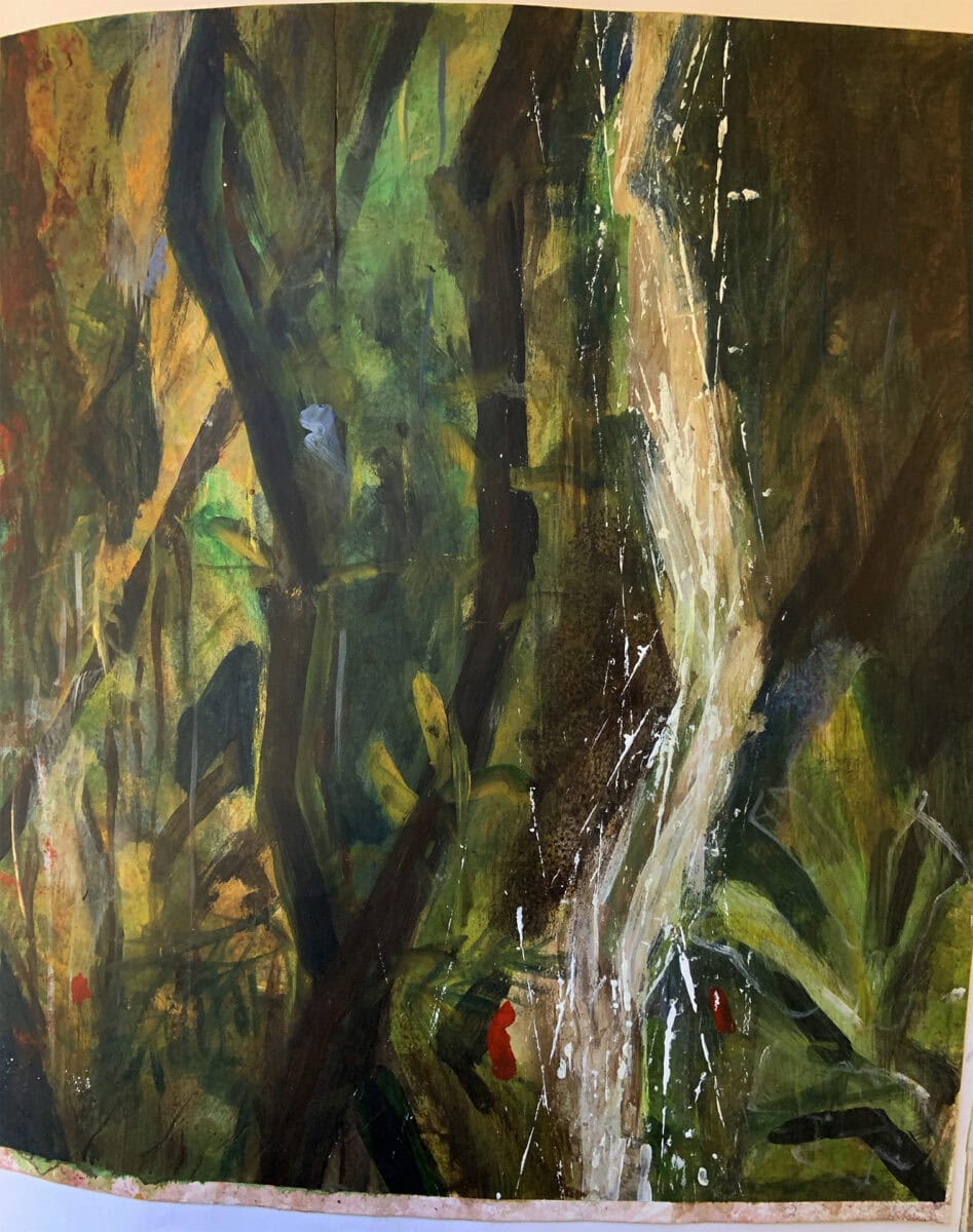 waterfall painting