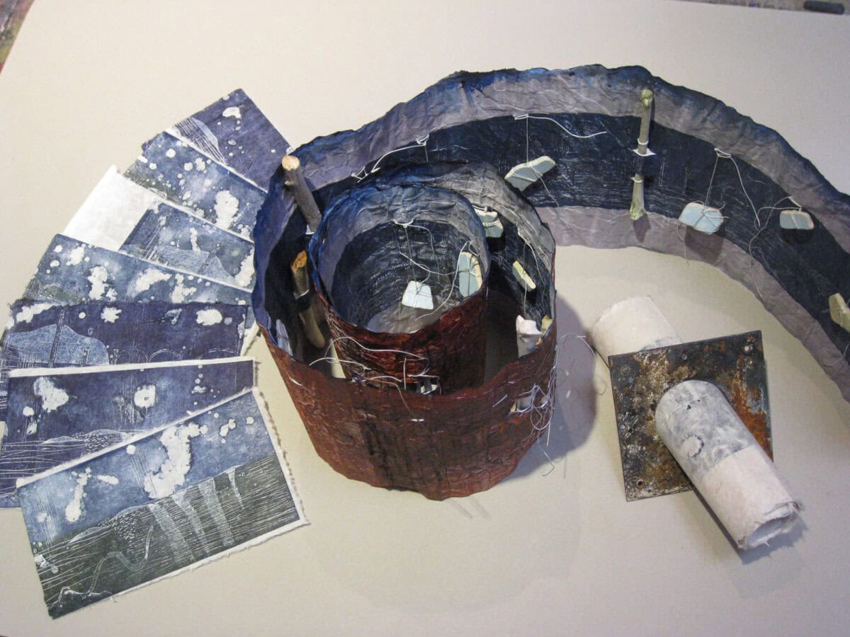 spiral book with bones