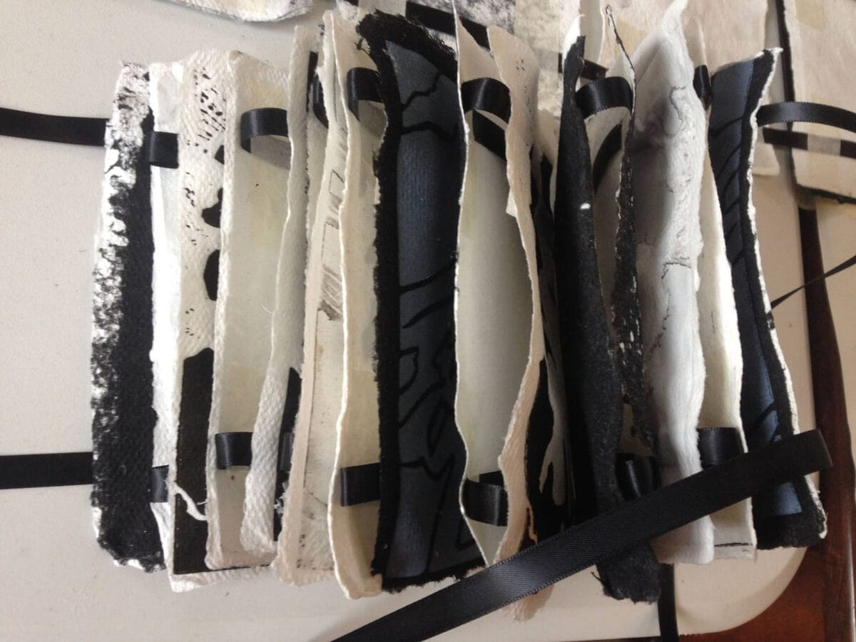 folded pages of book