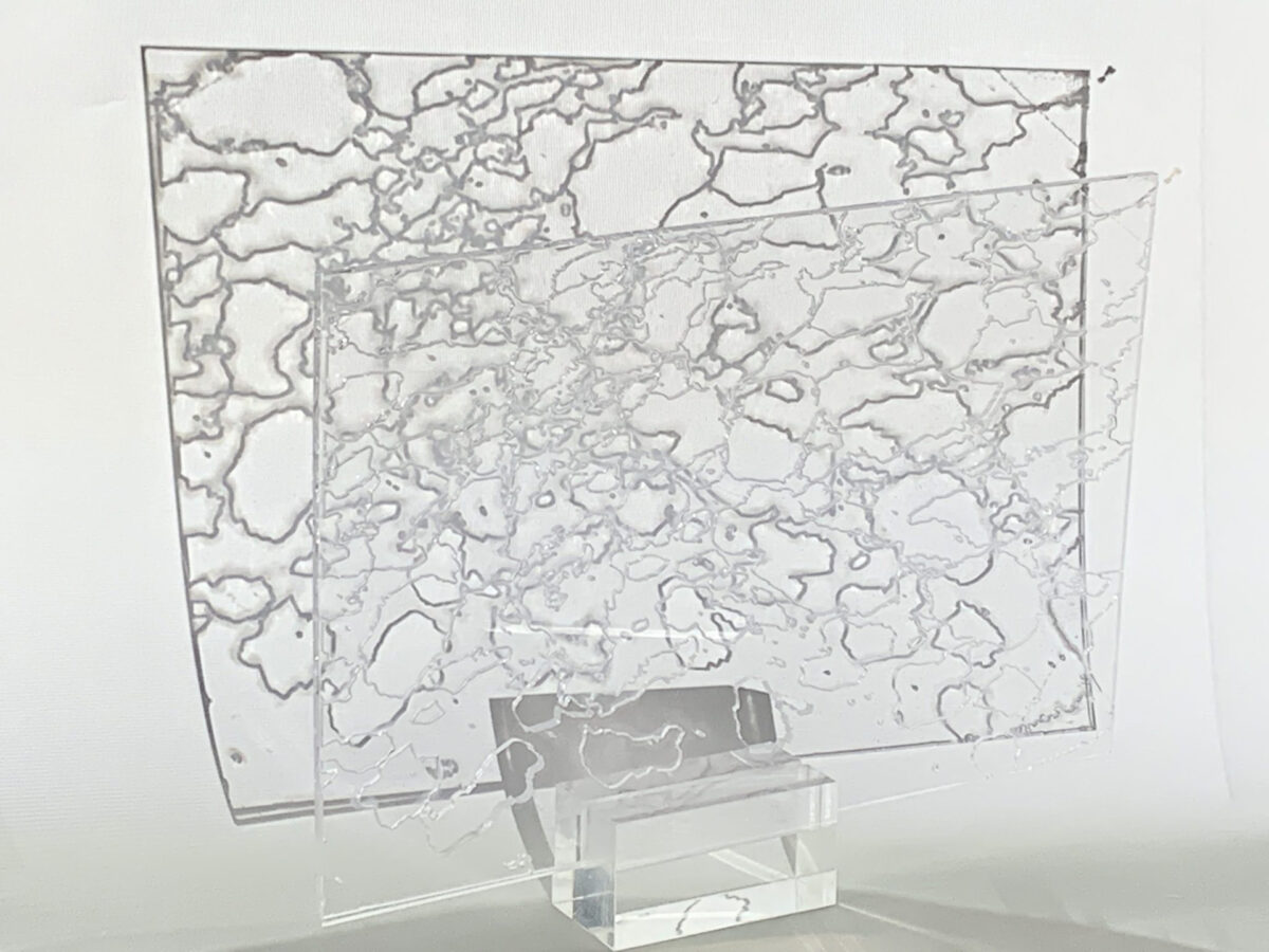 testing shadows made by laser cut work